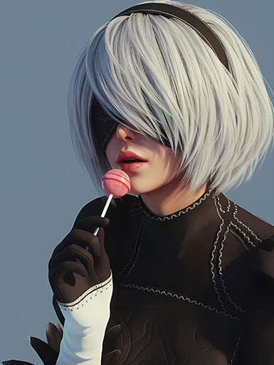 【預購】尼爾自動人形《棒棒糖2B》遊戲裝飾畫&冰箱貼 X 巴洛克工作室6