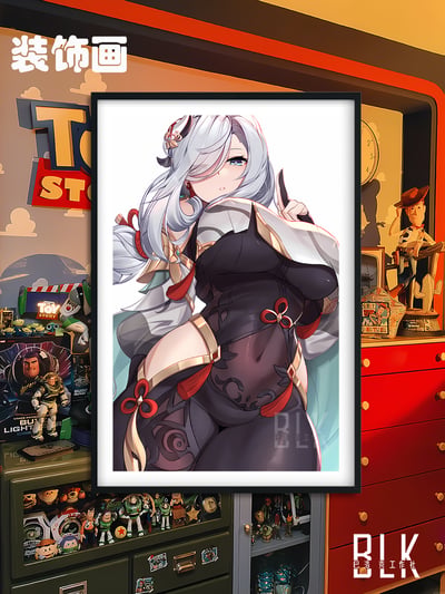 【預購】原神《黑衣申鶴》動漫裝飾畫&冰箱貼 X 巴洛克工作室4