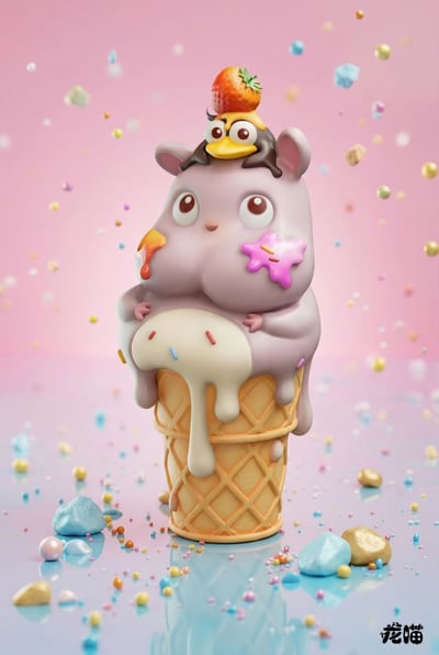 【預購】宮崎駿 坊寶寶＆茵茵狗冰激凌 X 龍喵工作室2