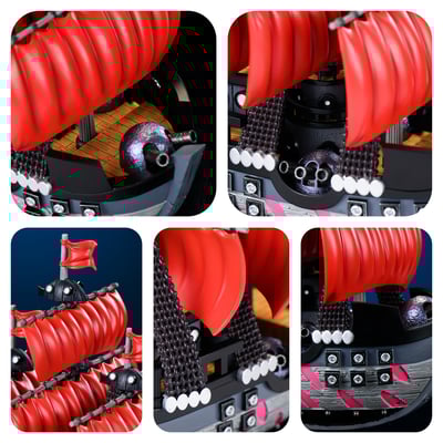 【預購】海賊王 全員船系列第三十九彈 德雷克海賊船-自由鹿號 X M4工作室5