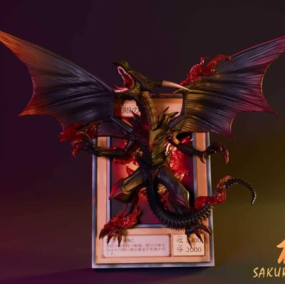 【預購】遊戲王 畫框系列009--真紅眼黑炎龍 X SAKURA櫻1