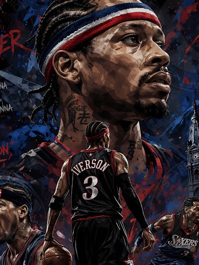 【預購】NBA《王朝-艾弗森》動漫裝飾畫 X 星空工作室5