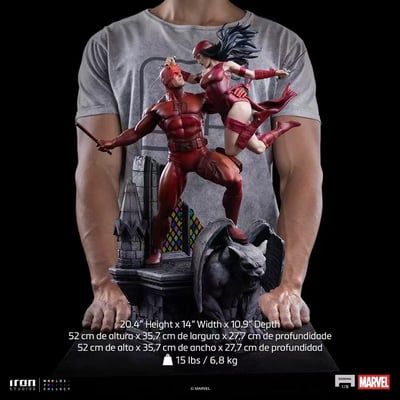 【售罄展示追加請私訊客服@toystationtw】Daredevil and Elektra 夜魔俠和艾麗卡 MARCAS143326-16 X Iron-Studio7