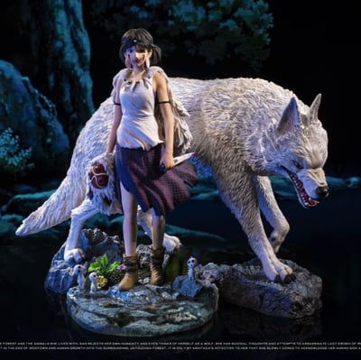 【現貨秒發】宮崎駿 收藏級雕像第一彈 魔法公主-珊 X 白鹿工作室1