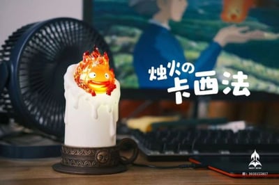 【現貨秒發】宮崎駿 卡西法 Calcifer 可亮燈雕像 X 玖柒NINETY SEVEN STUDIO2