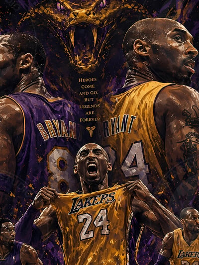 【預購】NBA《王朝-科比》動漫裝飾畫 X 星空工作室5