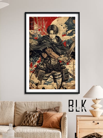 【預購】進擊的巨人《和風兵長》動漫裝飾畫&冰箱貼 X 巴洛克工作室2