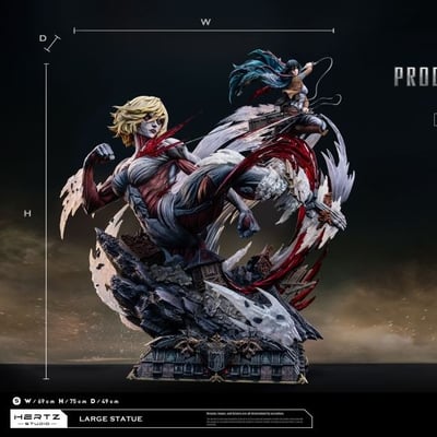 【現貨秒發】進擊的巨人 宿命之戰 三笠vs女巨人亞妮 X Hertz-Studio1