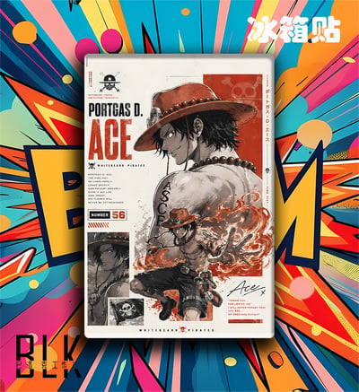 【預購】海賊王《檔案艾斯》Onepiece裝飾畫&冰箱貼 X 巴洛克工作室3