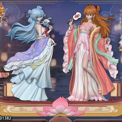 【預購】Eva新世紀福音戰士 國風明日香&綾波零 X 楓葉社1