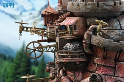 【補款】宮崎駿 桌面場景系列009 霍爾的移動城堡 行走的城堡 X OPM-Studio4