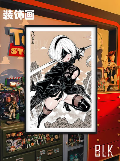 【預購】尼爾自動人形《出擊2B》遊戲裝飾畫&冰箱貼 X 巴洛克工作室4