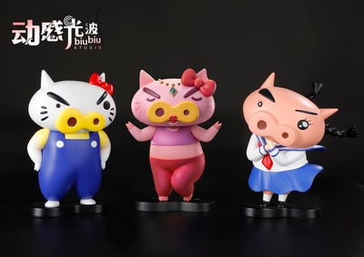 【預購】蠟筆小新 凱蒂左衛門&JK左衛門&舞女左衛門 X 動感光波工作室3