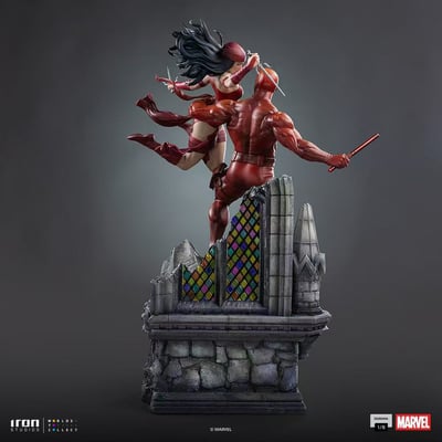 【售罄展示追加請私訊客服@toystationtw】Daredevil and Elektra 夜魔俠和艾麗卡 MARCAS143326-16 X Iron-Studio3
