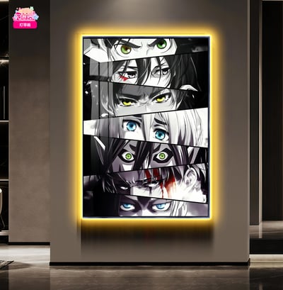 【預購】進擊巨人燈帶畫 堅定意志 8k超清燈帶畫 X 阿喵畫社2