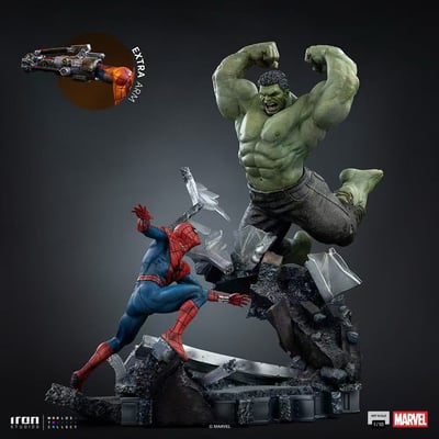 【售罄展示追加請私訊客服@toystationtw】Marvel漫威 MARCAS143426-10 蜘蛛人vs綠巨人 X Iron Studios2