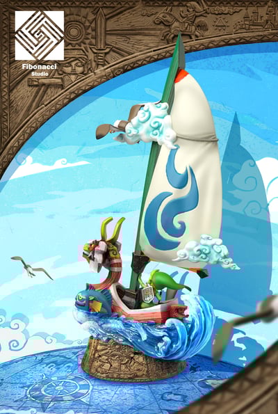 【預購】薩爾達傳說 風之杖-紅獅王號&林克 X Fibonacci婓波4