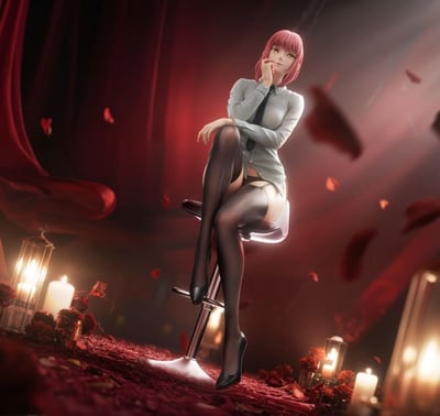 【現貨秒發】鏈鋸人 精品女雕系列 惡魔的支配者 瑪奇瑪 X BBGIRL工作室1