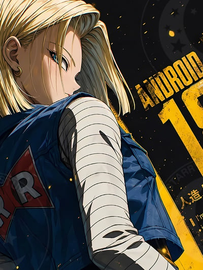 【預購】七龍珠《回眸18號》裝飾畫 X 星空工作室5