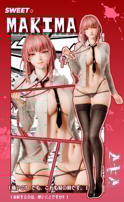 【現貨秒發】鏈鋸人 雙頭雕真網襪 瑪奇瑪 X Sweet-Studio2