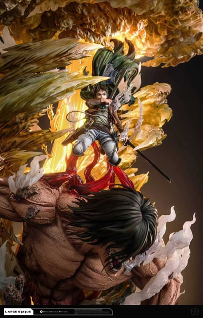 【預購】進擊的巨人 殘雲-艾倫雕像 X HERTZ工作室3