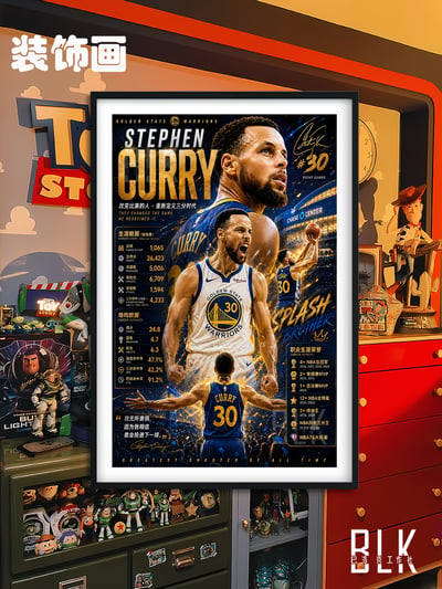 【預購】NBA《數據Curry》裝飾畫&冰箱貼 X 巴洛克工作室4