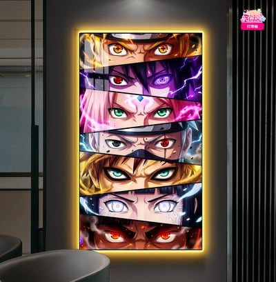 【預購】火影忍者 眼神殺堅定意志-燈帶畫 X 阿喵畫社3