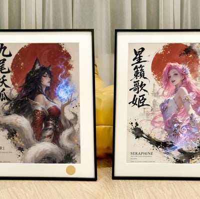 【預購】英雄聯盟LOL《九尾妖狐》動漫遊戲裝飾畫 X 星空工作室1