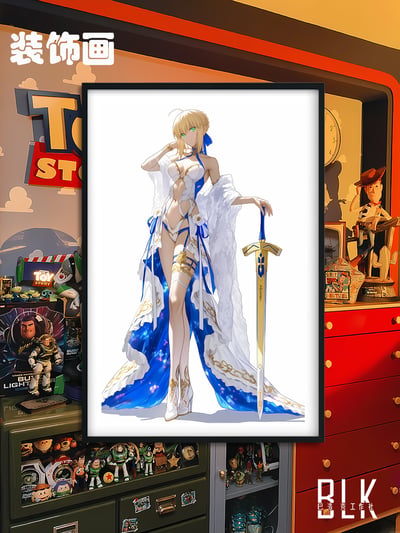 【預購】Fate/stay《白衣saber》裝飾畫&冰箱貼 X 巴洛克工作室4