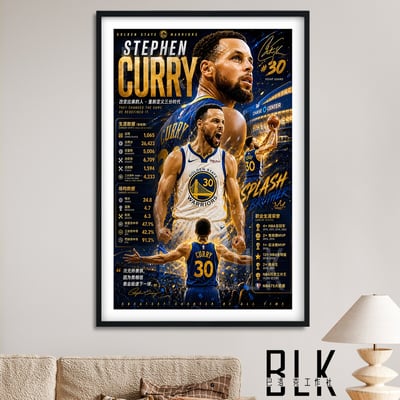 【預購】NBA《數據Curry》裝飾畫&冰箱貼 X 巴洛克工作室1