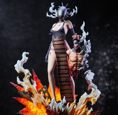 【補款】鏈鋸人 戀 · 花 · 電鋸 炸彈惡魔&蕾塞+波姆-Kiss胸像 X QuietArt+HeRa赫拉1