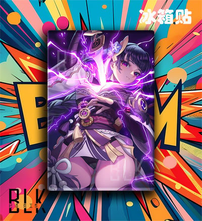 【預購】原神《拔劍雷電將軍》動漫裝飾畫&冰箱貼 X 巴洛克工作室3