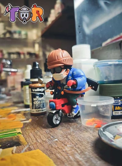 【售罄展示追加請私訊客服@toystationtw】七龍珠 鳥山明系列006 騎車鳥山明 X TOR-Studio7