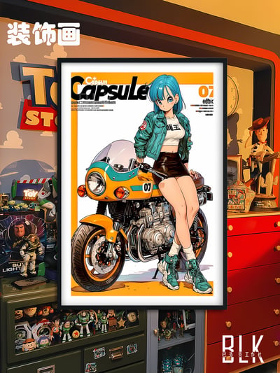 【預購】七龍珠《機車布瑪》動漫裝飾畫&冰箱貼 X 巴洛克工作室4
