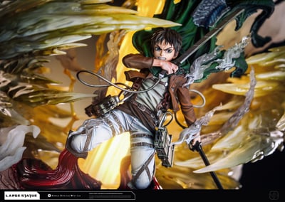 【預購】進擊的巨人 殘雲-艾倫雕像 X HERTZ工作室7