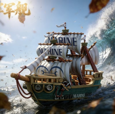 【預購】海賊王 全員船系列第三十七彈 海軍軍艦②號船 X M4工作室1