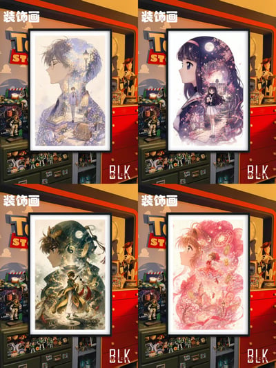 【預購】庫洛魔法使《雪兔剪影》動漫裝飾畫&冰箱貼 X 巴洛克工作室8