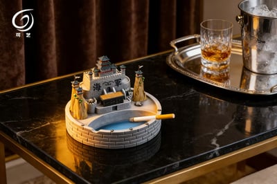 【預購】海賊王 馬林福特海軍本部創意擺件-煙灰缸 X 可藝模玩4