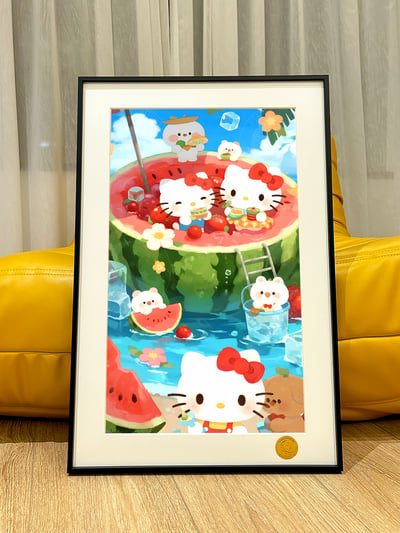 【預購】Hello Kitty《西瓜kitty》動漫裝飾畫 X 星空工作室3