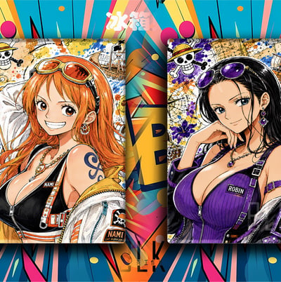 【預購】海賊王《塗鴉娜美/塗鴉羅賓》裝飾畫&冰箱貼 X 巴洛克工作室1