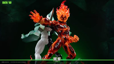 【預購】Ben 10 火焰人Heatblast&鑽石戰神Diamondhead X 駭客工作室2