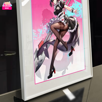 【預購】玫粉 艾蓮・喬鯊魚妹 收藏超清精裱畫 X 阿喵畫社2