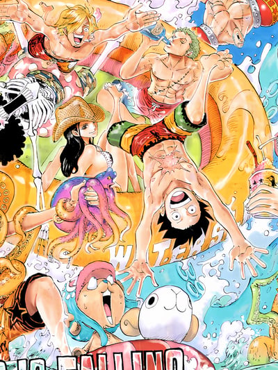 【預購】海賊王《草帽團沖浪》動漫裝飾畫 X 星空工作室4