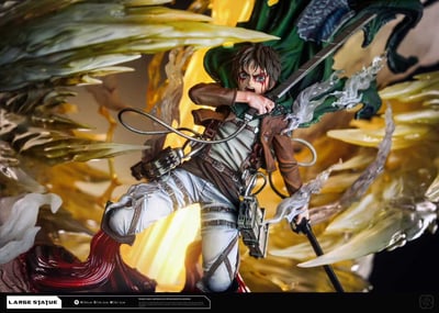 【現貨秒發】進擊的巨人 殘雲-艾倫雕像 X HERTZ工作室9