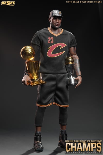【預購】NBA 十周年紀念版 1/6收藏級可動人偶套裝 RS騎士奪冠詹姆斯 X Reset-Studio12