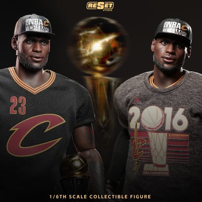 【預購】NBA 十周年紀念版 1/6收藏級可動人偶套裝 RS騎士奪冠詹姆斯 X Reset-Studio2