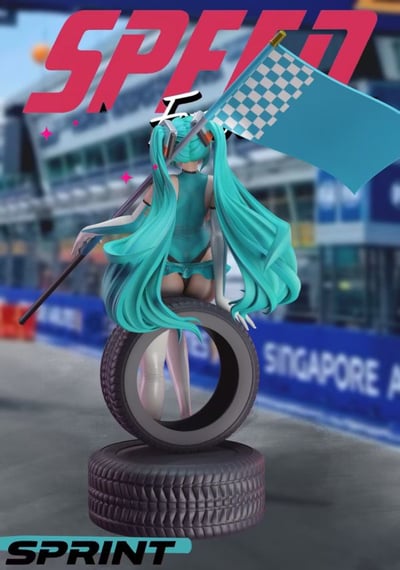 【現貨秒發】初音未來 賽車女郎初音 X SC-Studio8
