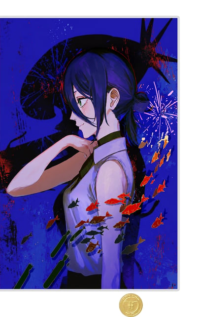 【預購】鏈鋸人《蕾塞電次》動漫裝飾畫 X H2工作室5