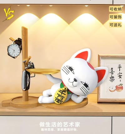 【預購】膽大黨 家居系列2 高速婆婆收納招財貓 ( 搪膠 ) X VS搪膠模玩1