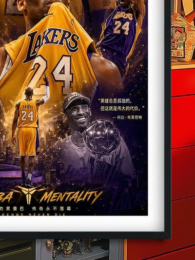 【預購】NBA《數據科比》湖人隊 裝飾畫&冰箱貼 X 巴洛克工作室6